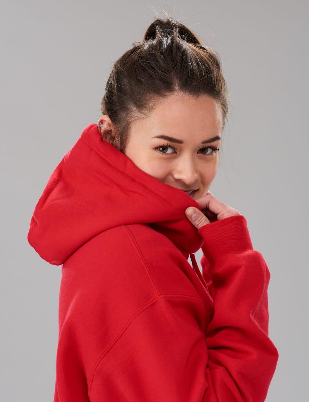 dooko H-One Unisex Hoodie Sweatshirt, color Red